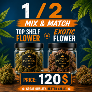 1/2 Mix and MAtch Top Sehlf Flowers x Exotic Flower