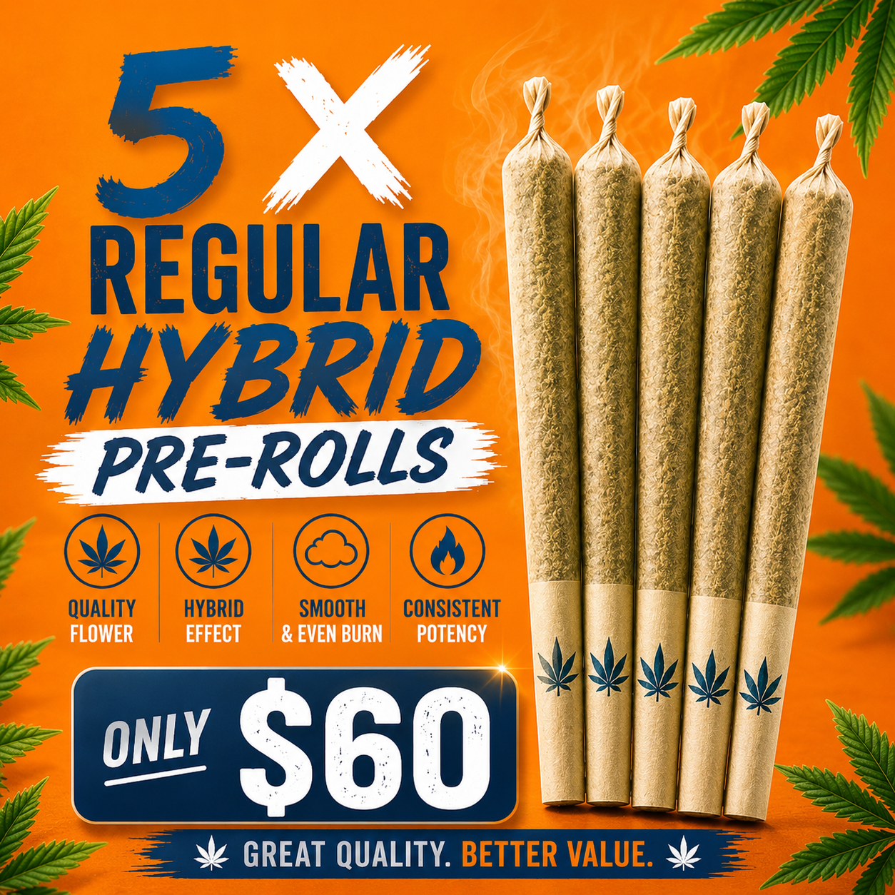 5x Regular Hybrid Pre-Rolls deal